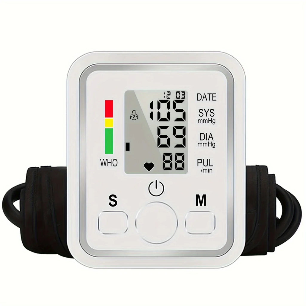 Automatic Upper Arm Blood Pressure Monitor – Digital BP & Pulse Meter